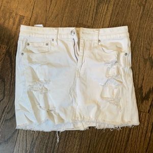 White Jean skirt